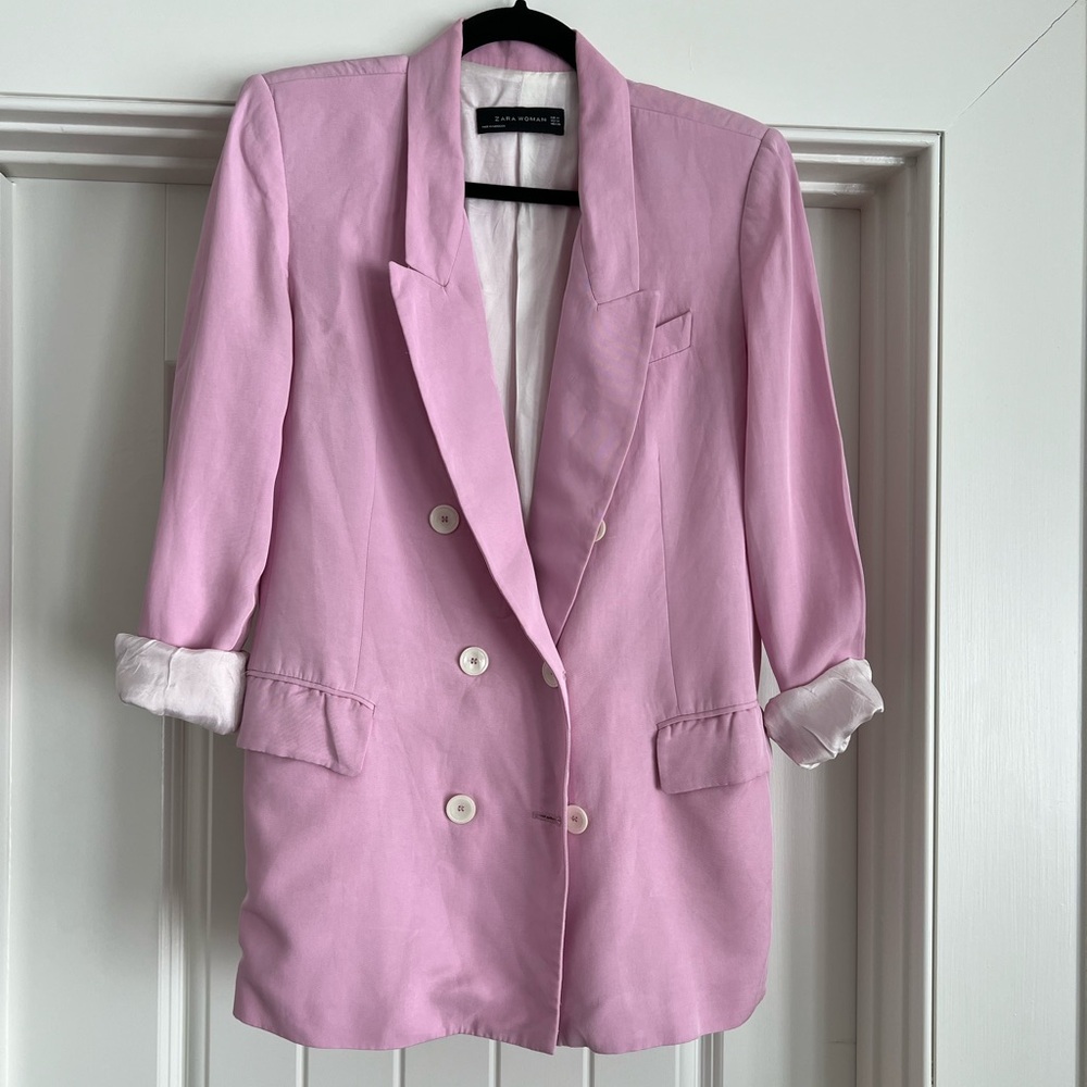 Zara Blazer - pink - sz M - medium